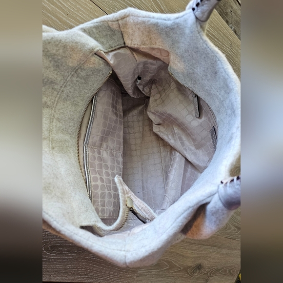 Kate Spade Brigette Rhinestone Frosted Felt Satchel Shoulder Bag Purse - Picture 4 of 5